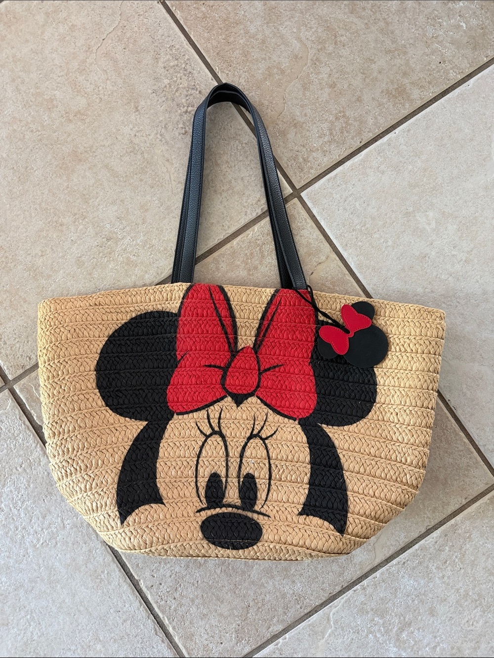 Disney Minnie Mouse Straw Beach Bag